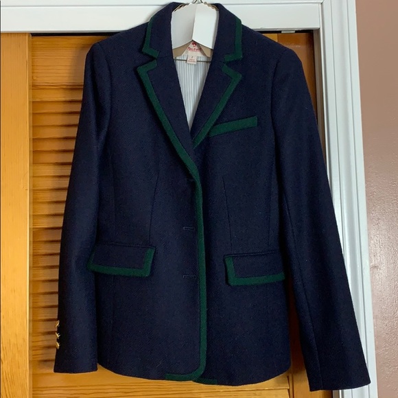 Brooks Brothers Women’s Navy and Green Blazer - Picture 6 of 7